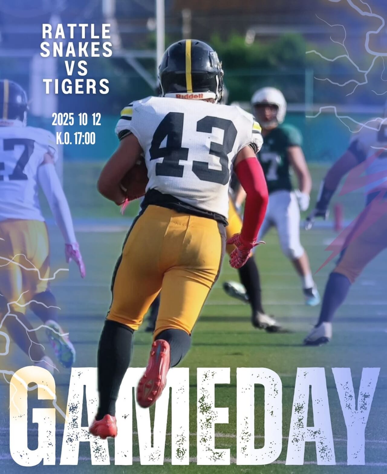 【Game Day!!】

vs Takusyoku University RATTLESNAKES
10/12 (sun) 17:00 kick off

第3節 拓殖大学戦当日です！

日頃から応援してくださっている方々の思いを背負い、目の前の一戦を全力で戦い抜きます！‍♂️

ご声援のほど、よろしくお願いいたします🏻

-————————

〈試合詳細〉
拓殖大学戦
〇日時
10/12 (日) 17:00 kick off
〇会場
アミノバイタルフィールド
（東京都調布市西町３７６−３）

〜第3節 拓殖大学戦をご観戦の皆様〜

第3節は公共会場での試合となります。
観戦には電子チケットが必要になりますので、観戦希望の方は【①お名前（代表者） ②人数③交通手段】をメール（niigata.tigers@gmail.com）にてご連絡ください

また、アミノバイタルフィールドには駐車できかねますので、恐れ入りますがお近くのパーキングをご利用ください。

#