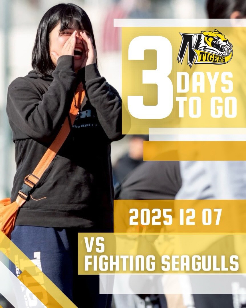 【最終節 横浜市立大学戦まであと3日】

vs Yokohama City University FIGHTING SEAGULLS
12/7 SUN 14:00 kick off

最終節まで残り3日となりました！悔いが残らぬよう、精一杯の準備をして試合に臨みます🏽‍♂️

最終節も、力強いご声援のほどよろしくお願いいたします！！！

-————————

〈試合詳細〉
横浜市立大学戦
〇日時
12/7(日) 14:00 kickoff
〇会場
拓殖大学八王子キャンパス総合グラウンド
（東京都八王子市館町815-1)

〜最終節 横浜市立大学戦をご観戦の皆様〜

最終節 横浜市立大学戦は大学会場のため、無料でご観戦いただけます。
ご観戦の方は、【①お名前（代表者） ②人数 ③交通手段】をメール(niigata.tigers@gmail.com)にてご連絡ください

会場の駐車場はご利用できかねますので、恐れ入りますが公共交通機関または、お近くのパーキングをご利用ください。

※会場案内は2.3枚目をご覧ください。

#