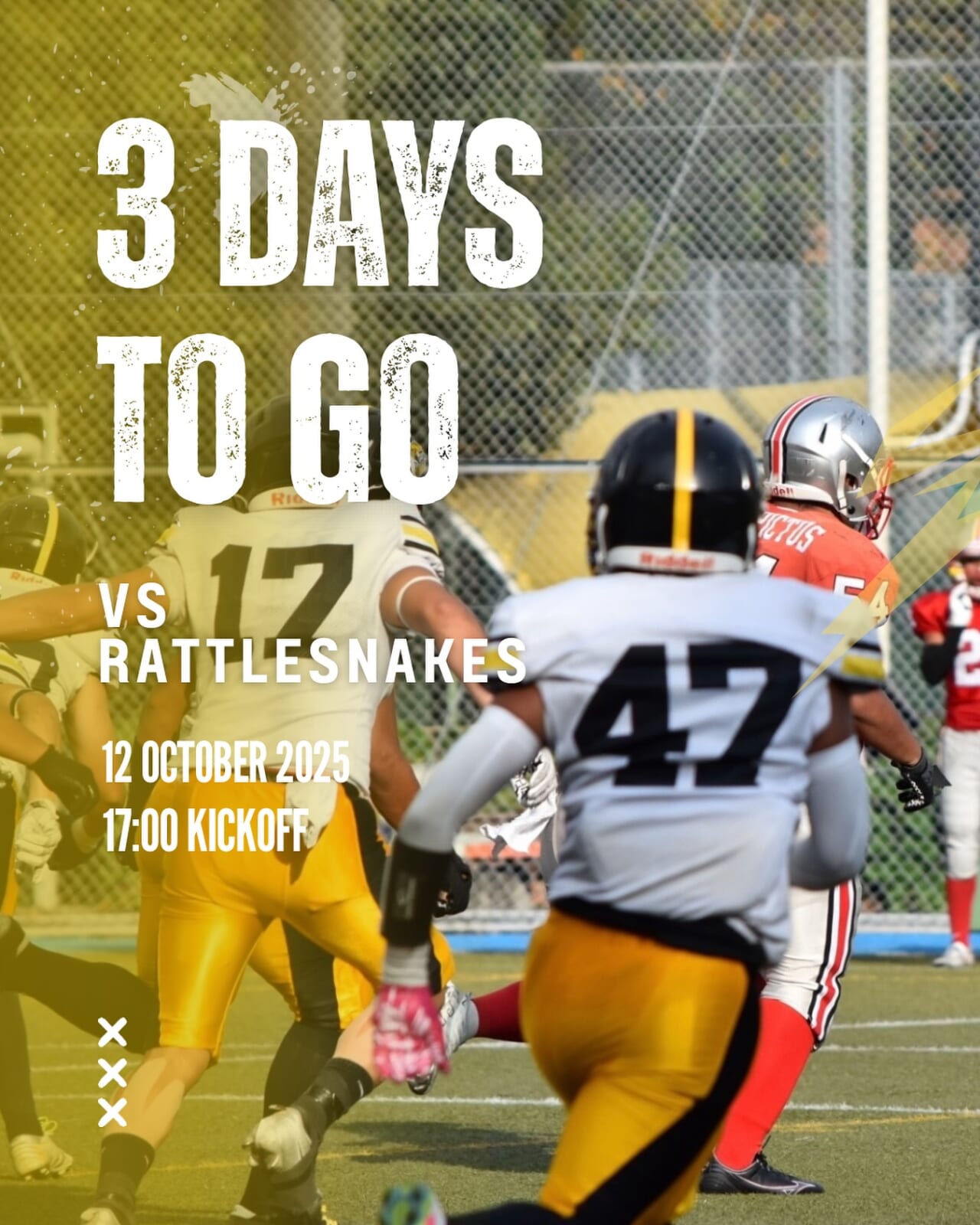 【第3節 拓殖大学戦まで残り3日】
vs Takusyoku University RATTLESNAKES
10/12 (sun) 17:00 K.O.
拓殖大学戦まで残り3日となりました️
選手・スタッフ一人一人が勝つイメージを持ちながら各々の役割を遂行し、必ず勝利を掴み取ります🏼
皆様多くのご声援の程、よろしくお願いします🗣
-————————
〈試合詳細〉
拓殖大学戦
〇日時
10/12 (日) 17:00 K.O.
〇会場
アミノバイタルフィールド
(東京都調布市西町376−3)
〜第3節 拓殖大学戦をご観戦の皆様〜
第3節は公共会場での試合となります。
観戦には電子チケットが必要になりますので、観戦希望の方は【①お名前(代表者) ②人数③交通手段】をメール(niigata.tigers@gmail.com)にてご連絡ください
また、アミノバイタルフィールドには駐車できかねますので、恐れ入りますがお近くのパーキングをご利用ください。
#